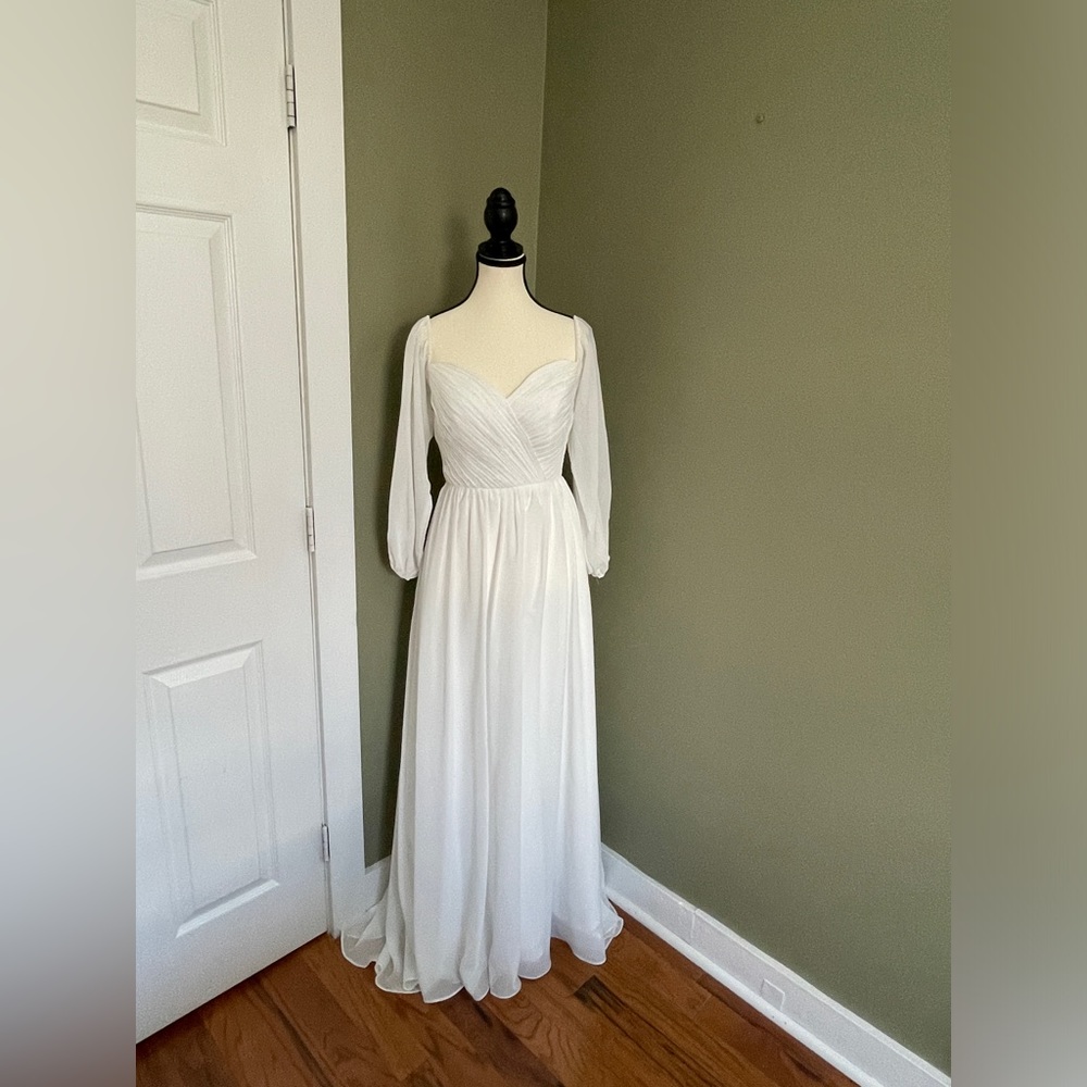 Off the Shoulder Corset back White Dress